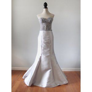 Clarisse 2-piece Prom Dress Silver/Grey